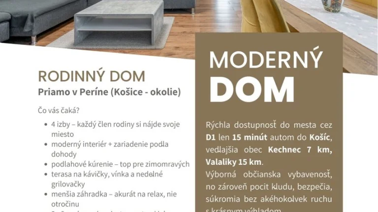 Rodinný bungalov v tichej časti novostavieb