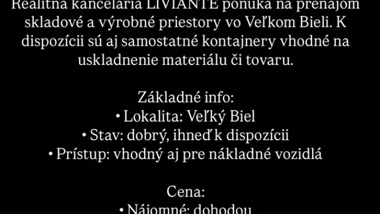 Prenájom vykurovaných skladov
