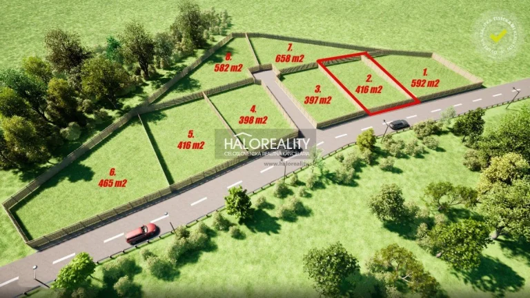 HALO reality - Predaj, pozemok pre rodinný dom 416 m2 Horn