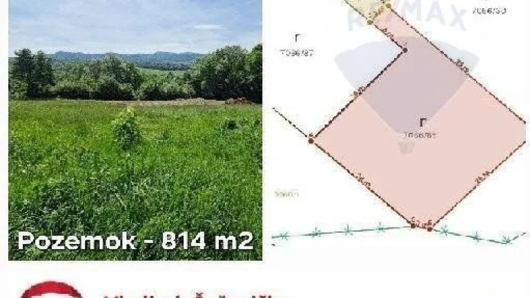 Slnečný stavebný pozemok 814 m2 - Bazová - Kopanice - PD
