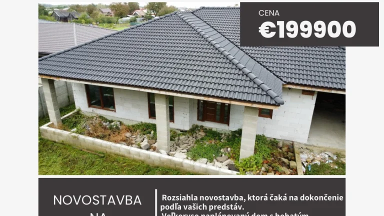 LUKRATÍVNA NOVOSTAVBA neďaleko mesta Michalovce – PALÍN
