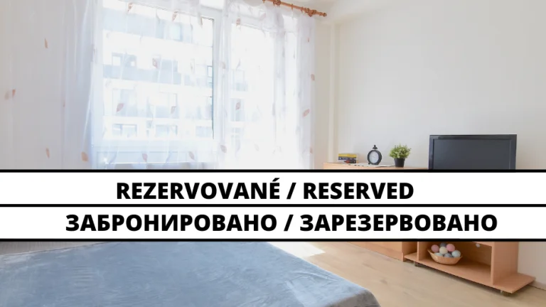 REZERVOVANÁ Garsónka s balkónom v novostavbe v Nitre