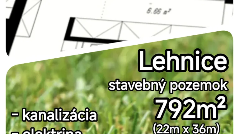 LEN U NÁS - Posledný stavebný pozemok v obci Lehnice