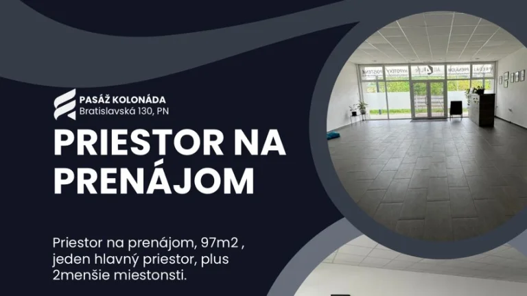 Obchodny priestor na prenajom