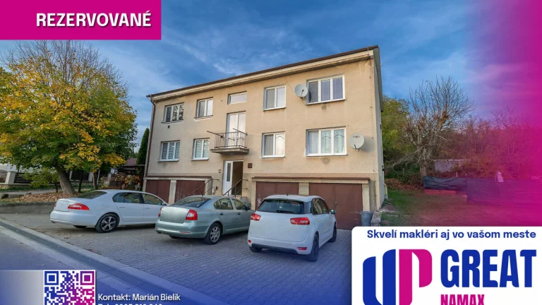 REZERVOVANÉ - 3izb byt s garážou - Bzince pod Javorinou