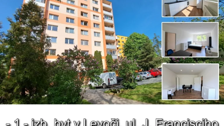 NA PRENÁJOM: 1-izbový byt, sídl. Západ, Levoča
