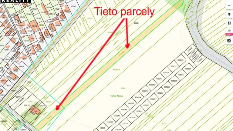 Predám pozemky vo Veľkej Mači - vhodné ako investícia - 7053