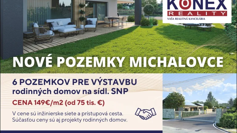 HORÚCA NOVINKA - Jedinečné STAVEBNÉ POZEMKY v Michalovciach