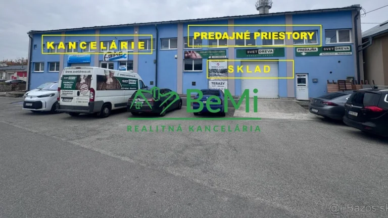 NA PRENÁJOM – obchodné, skladové a kancelárske priestory: 6