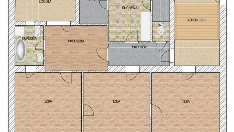 4-izbový tehlový byt v centre mesta, Rožňava