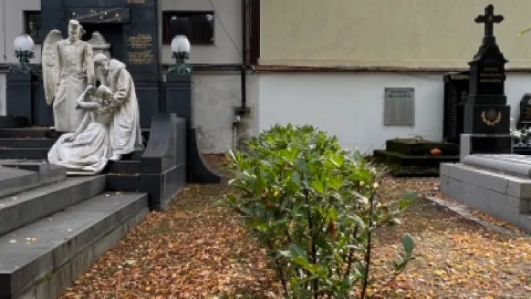rodinná hrobka u vstupní brány - Olšanské hřbitovy, Praha 3