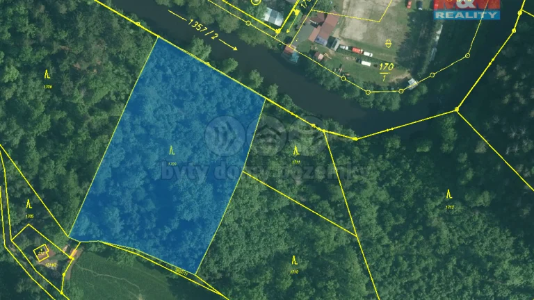 Prodej lesa, 6543 m², Římov - Branišovice