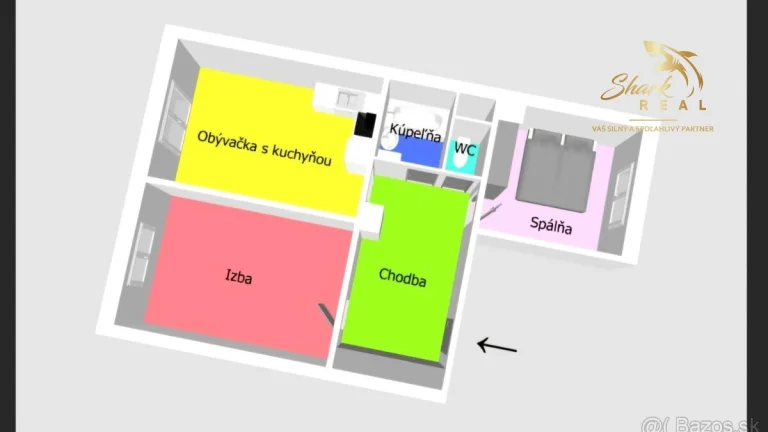 3 -izbový slnečný byt v centre mesta