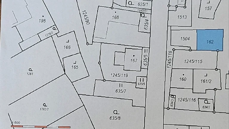 Parcela v katastru Otinoves st.162