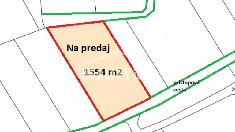Na predaj rekreačný pozemok 1554 m2 Horné Srnie