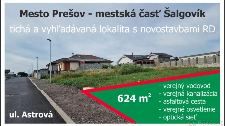 Lukratívny stavebný pozemok | 624 m² - Prešov