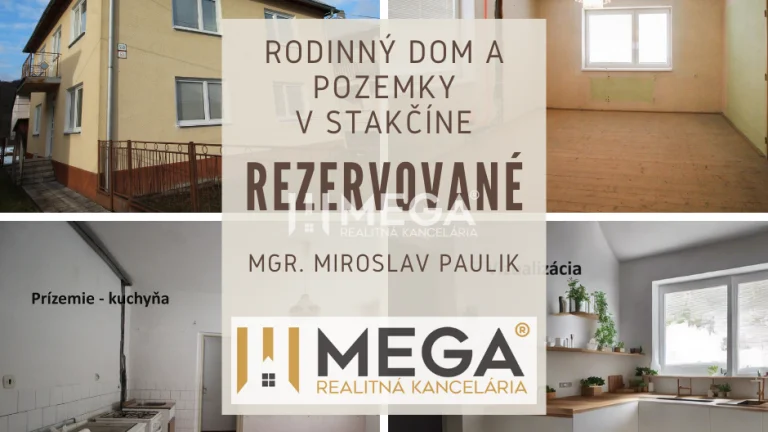 REZERVOVANÉ - PREDAJ RODINNÉHO DOMU v obci STAKČÍN