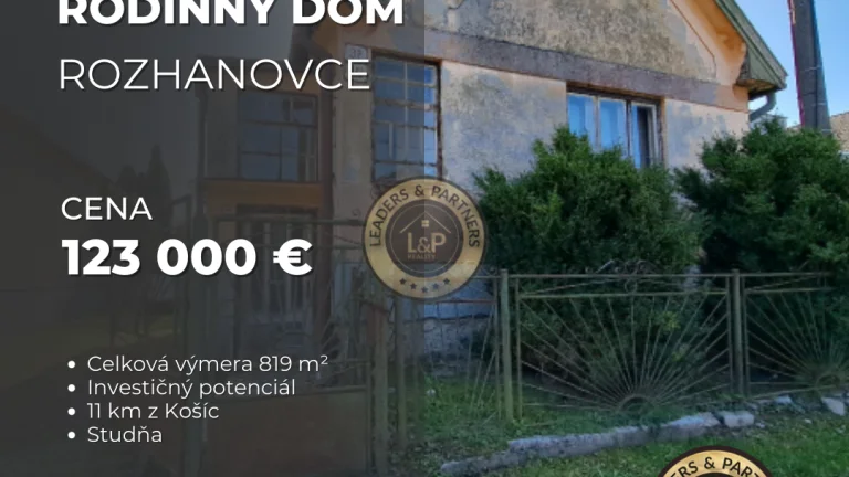 Starý rodinný dom, obec Rozhanovce, Košice-okolie
