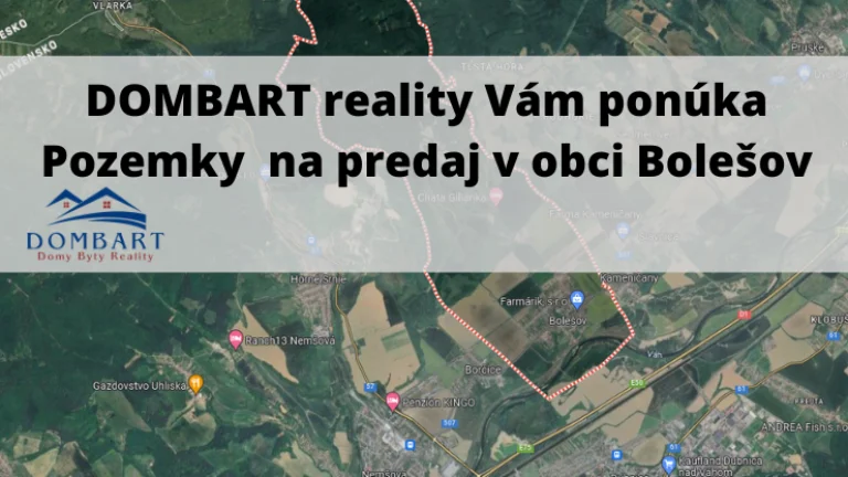 Pozemky a vodná plocha - predaj v obci Bolešov