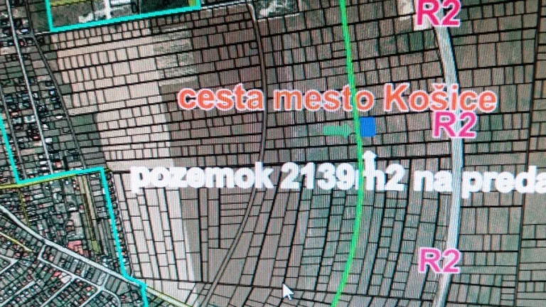 Predaj investičný pozemok Košice-Krásna 2139 m2
