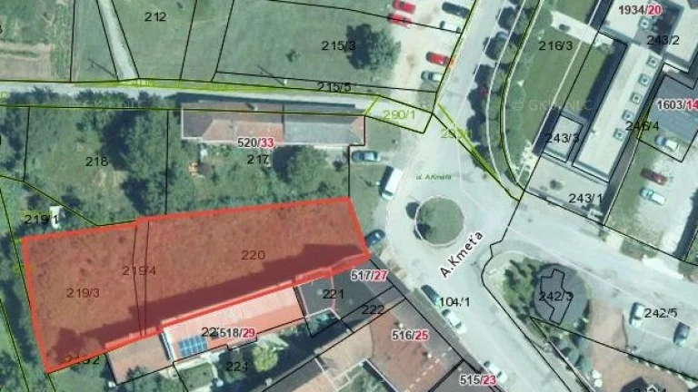 Pozemok v priamom centre Bánoviec nad Bebravou