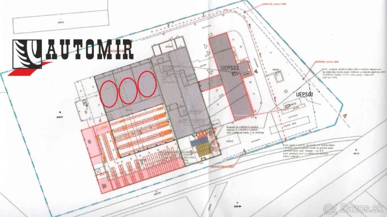 na prenájom nevykurované skladové priestory 250 až 280 m2
