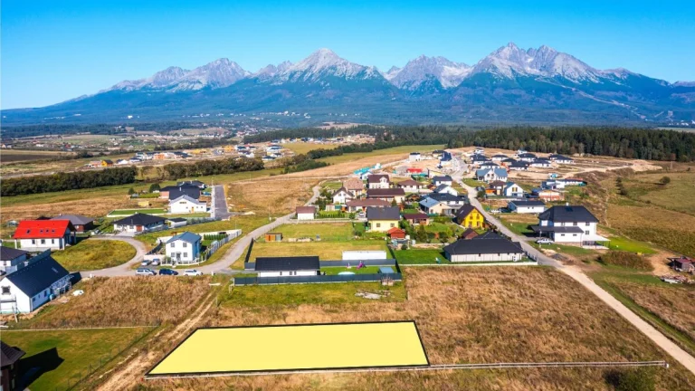 Staveb. pozemok,Mlynica 855m2,119€/m2-výhľad na Vysoké Tatry