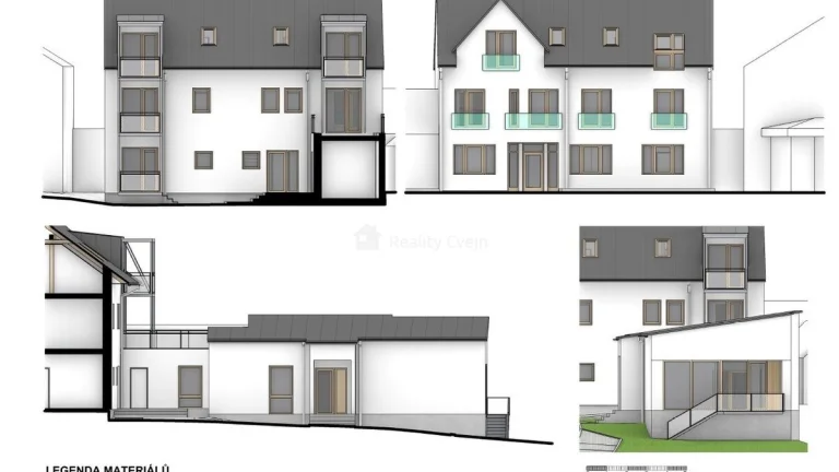 Developerský projekt bytového domu se 6 bytovými jednotkami