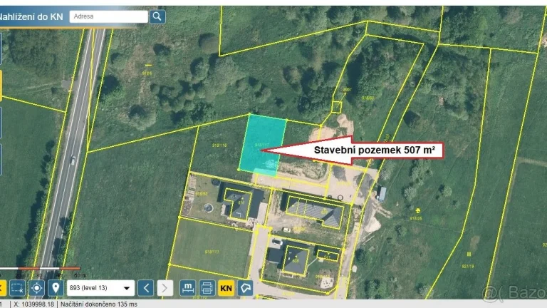Stavební pozemek 507 m², obec Drmoul