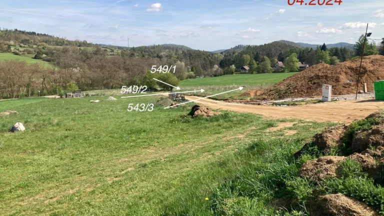 Stavební parcely pro bydlení Županovice u Slapské přehrady