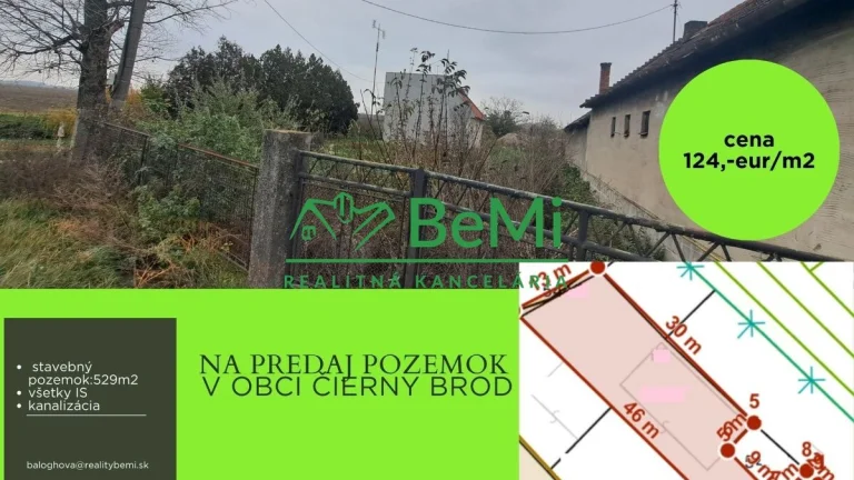014-14-EVBA Ponúkame vám na predaj stavebný pozemok v obci