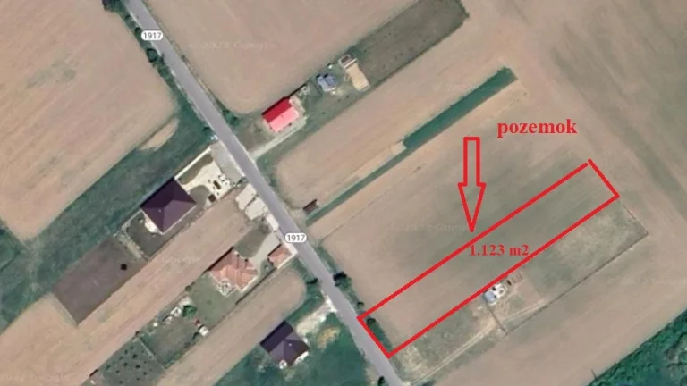 Na predaj pozemok, 1.123 m2, SLAVNICA, CENA 48.500 eur