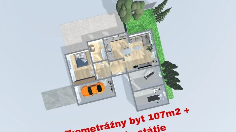 Veľkometrážny byt 107m2 - Novostavba v DS