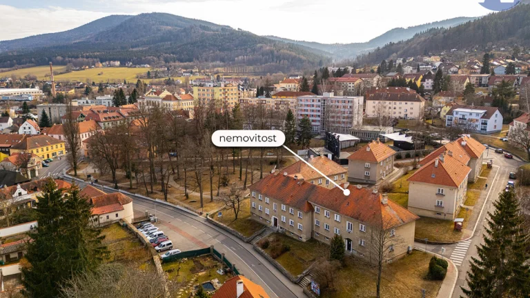 Prachatice, prodej bytu 3+1 blízko centra v ulici Hradební