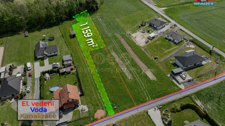 Prodej pozemku k bydlení, 1196 m², Branky