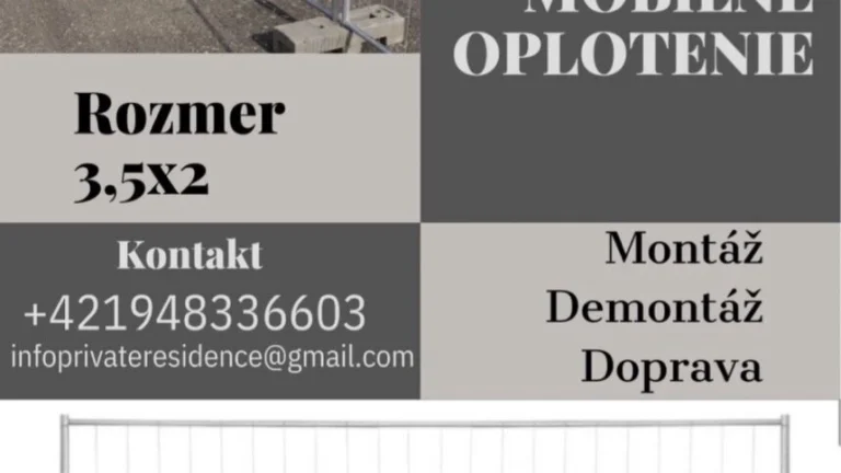 Prenájom mobilne oplotenie