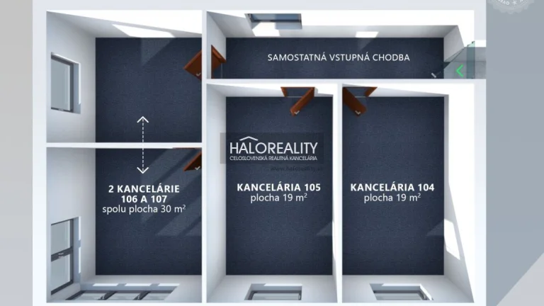 HALO reality - Prenájom, kancelársky priestor Bratislava Lam