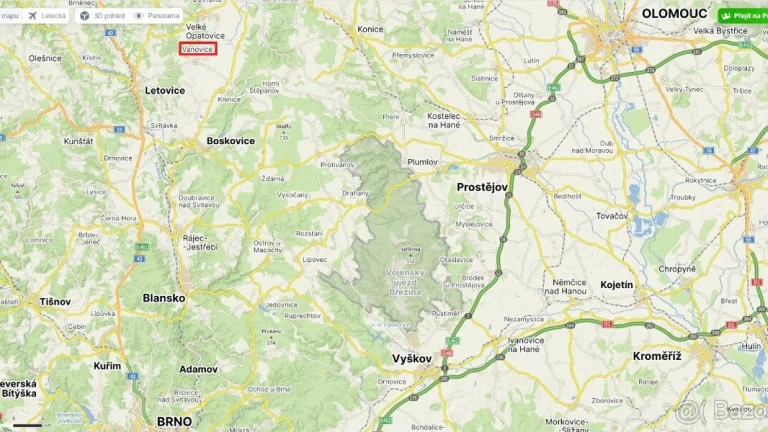 Prodej lesních pozemků v kú Vanovice