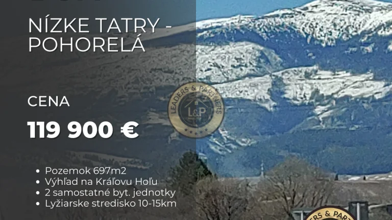 Rodinný dom na predaj v prostredí Nízkych Tatier - Pohorelá