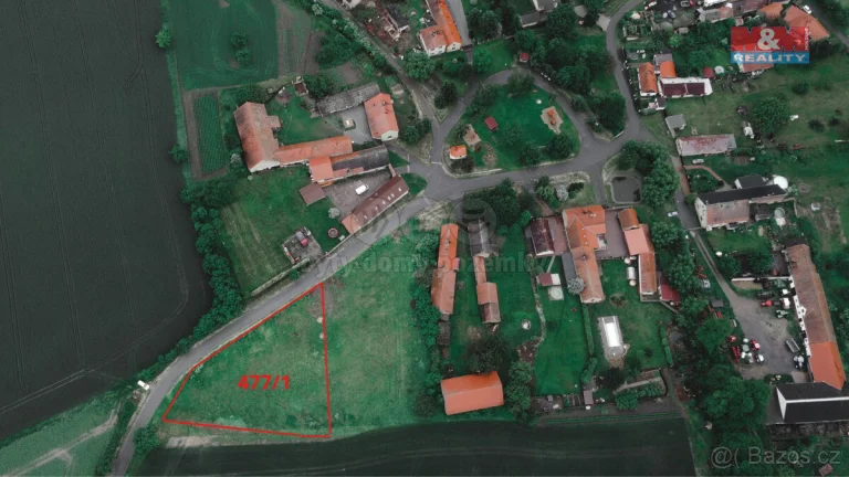 Prodej pozemku k bydlení, 2077 m², okr. Litoměřice - Semeč
