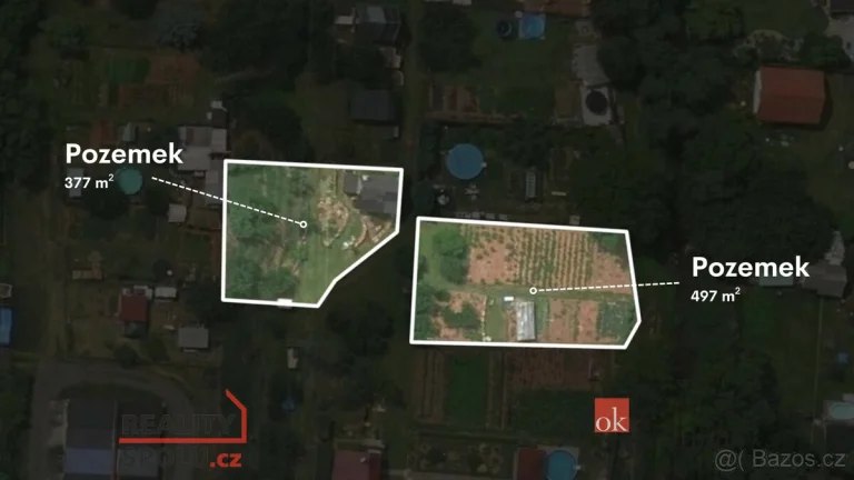 Prodej, pozemky/zahrada, 874 m2, 43981 Kryry, Louny [ID 6805