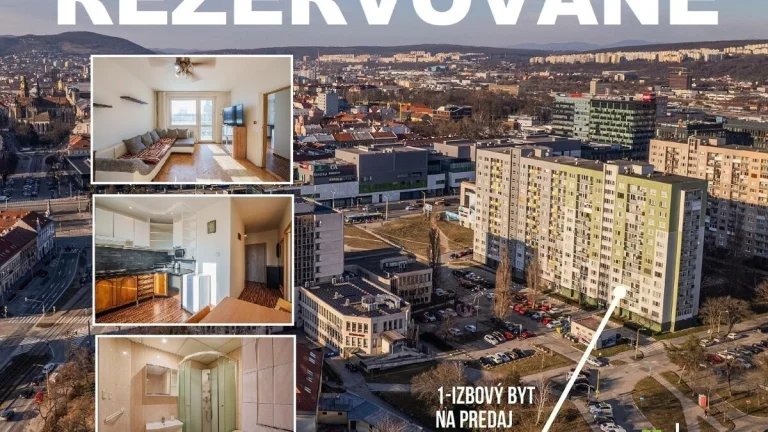REZERVOVANÝ: 1-izb. byt s lodžiou blízko centra, Košice