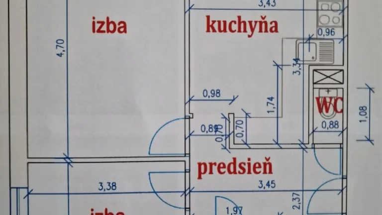 2-izbový byt pri Jazere, prenájom