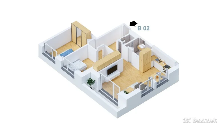 LUNA RESIDENCE | Bytový dom „B – 3 izbový byt (B2)