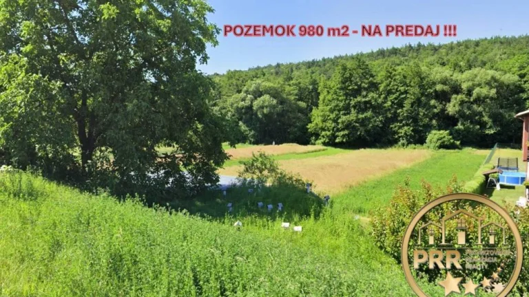 Krásny pozemok pri lese 980m2 v obci M.Hoste okres Bánovce n