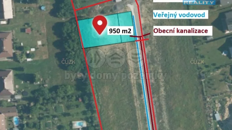 Prodej pozemku k bydlení, 950 m², Krhová