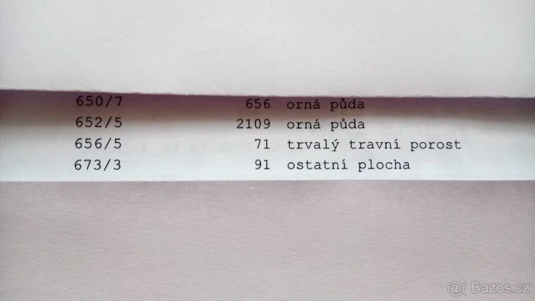 Morašice u Litomyšle prodej ORNÉ PŮDY