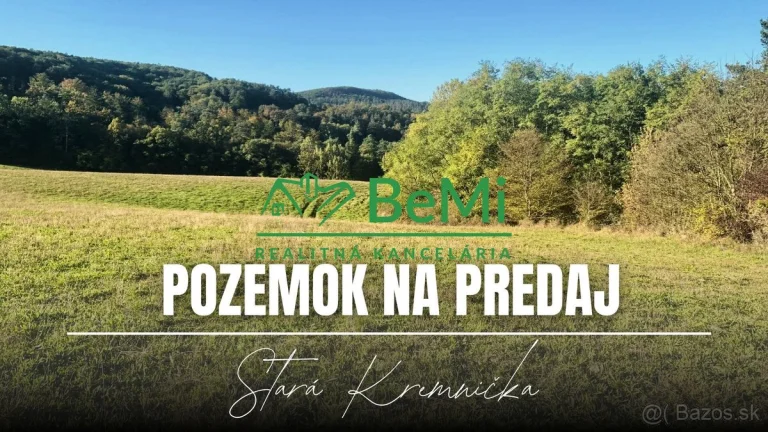 Slnečný pozemok, 1874 m2, Stará Kremnička