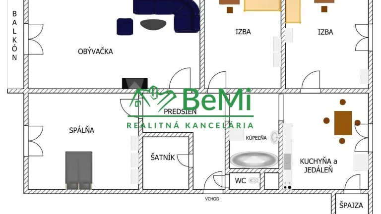 4 izbový byt, Chrenová - čiastočná rekonštrukcia balkón, piv
